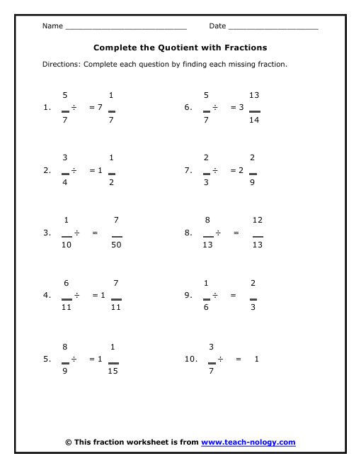 complete-the-quotient-with-fractions