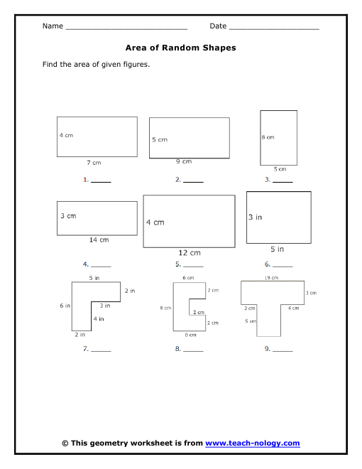 Area of Random Shapes