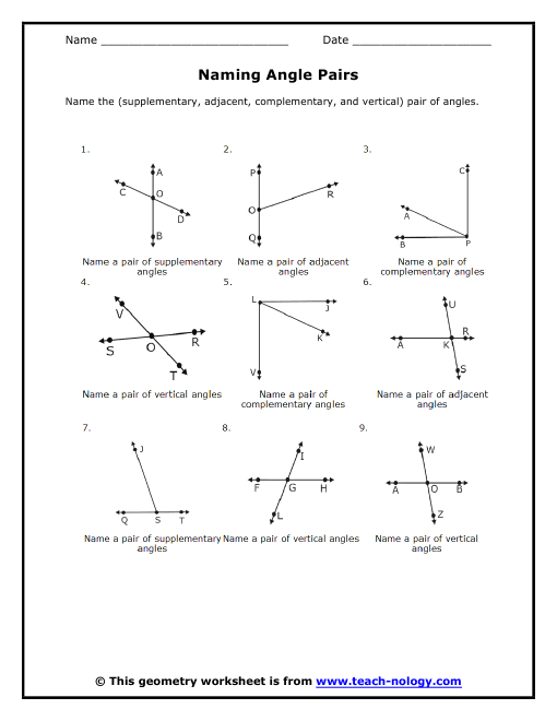 supplementary-and-complementary-angles-worksheets
