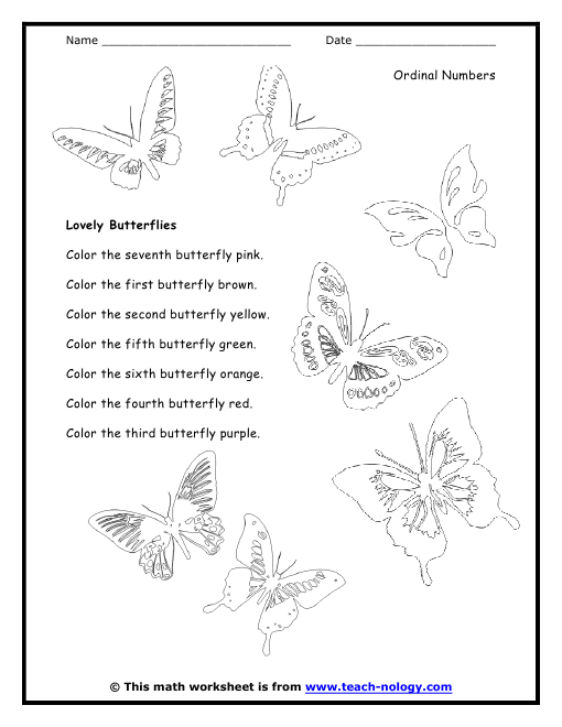 Ideas For Teaching Ordinal Numbers Esl Lawteched Number Names Worksheets Teaching Ordinal Numbers Kindergarten