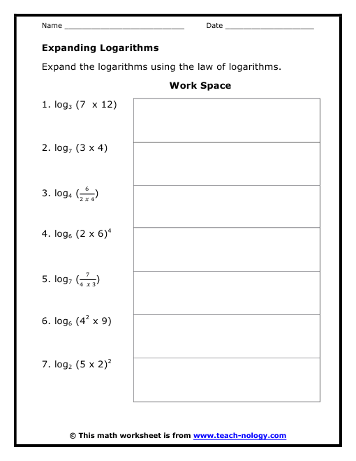 Expanding Logarithms