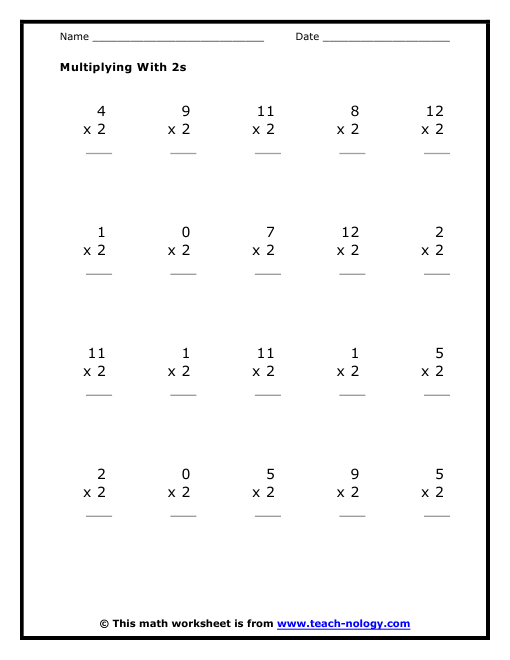 multiplication-by-twos-worksheet