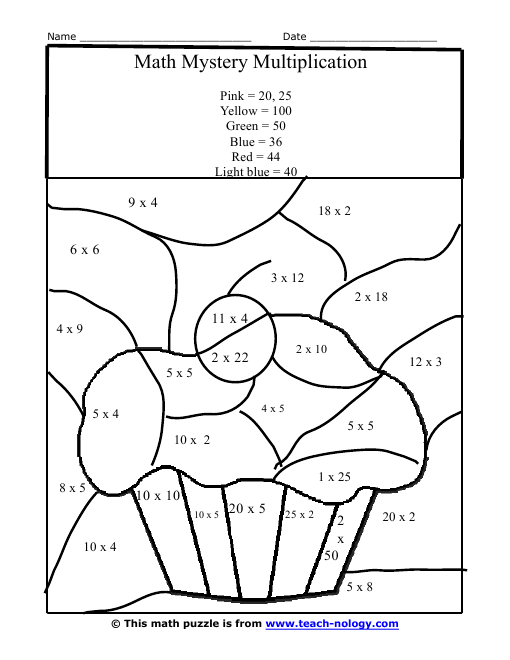 Cupcake Multiplication Puzzle