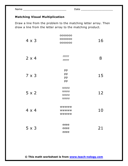 multiplication-visual-worksheets