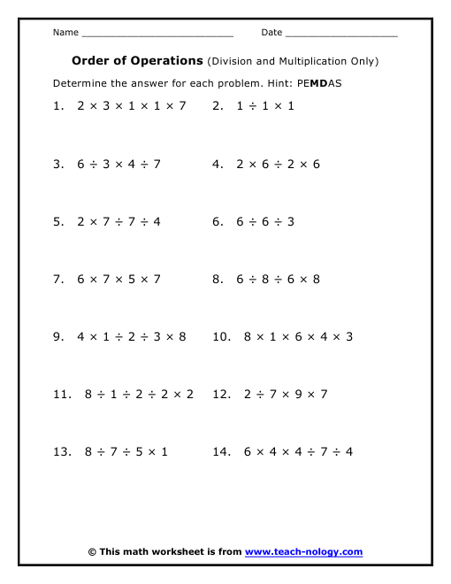 order-of-operations-division-and-multiplication-only