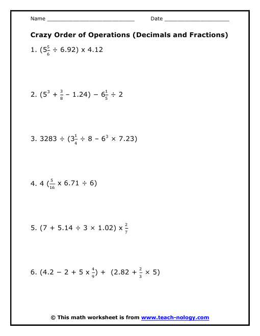 41-order-of-operations-with-decimals-worksheet-worksheet-for-fun