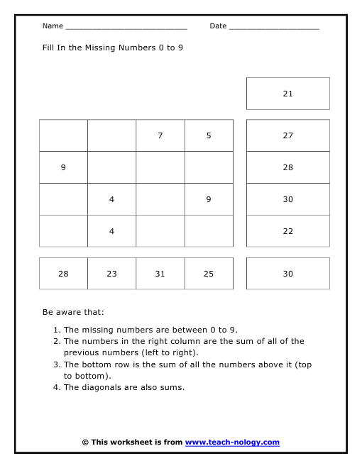 all number fill it in all number fill it in