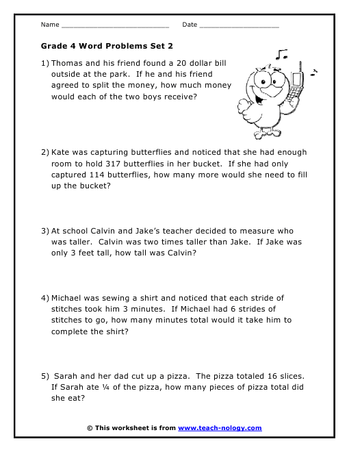 grade 4 geometry problem solving questions