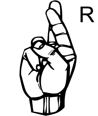 Letter+r+sign+language
