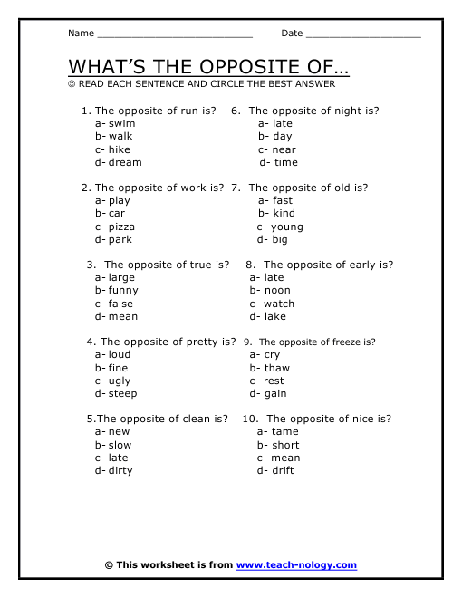 Free Worksheets Opposite Worksheet Free Worksheets Opposite Worksheet What S The Of