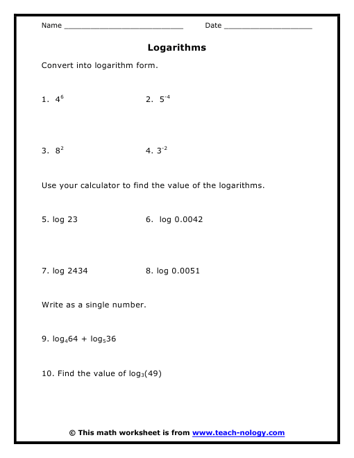 How to teach logarithms